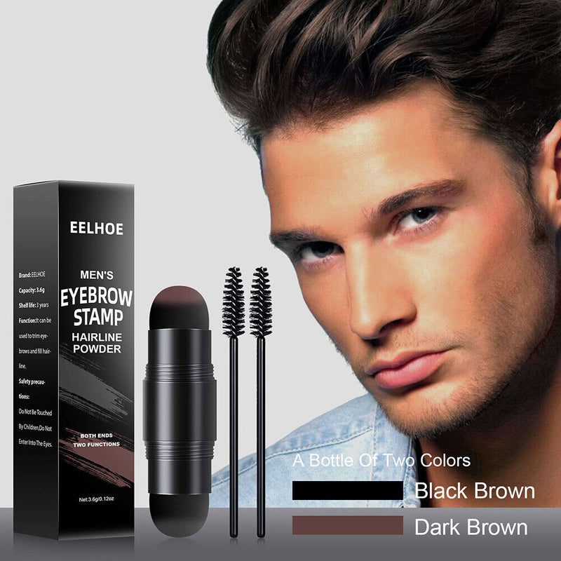 Double Ended Eyebrow Pen Brow Stamp Brow Powder Hairline Beard Filler Tools