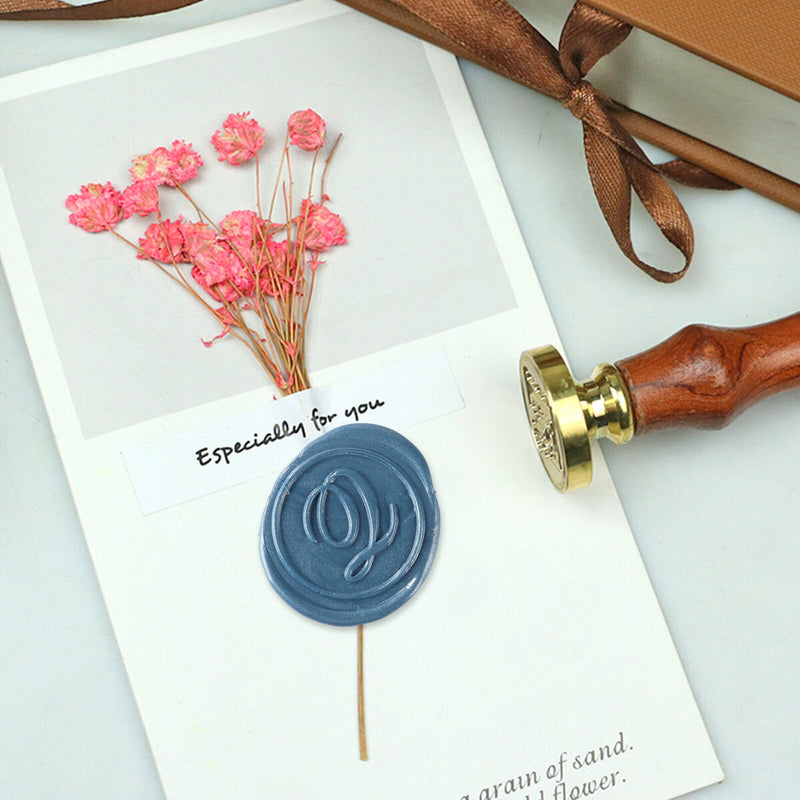 Wax Seal Stamp Brass Heads, Roman Alphabet Sealing Wax for Wine Packages, 30mm
