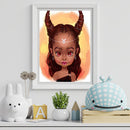 5D DIY Diamond Painting Full Round Drill Brown Little Girl Wall Decor Rhine