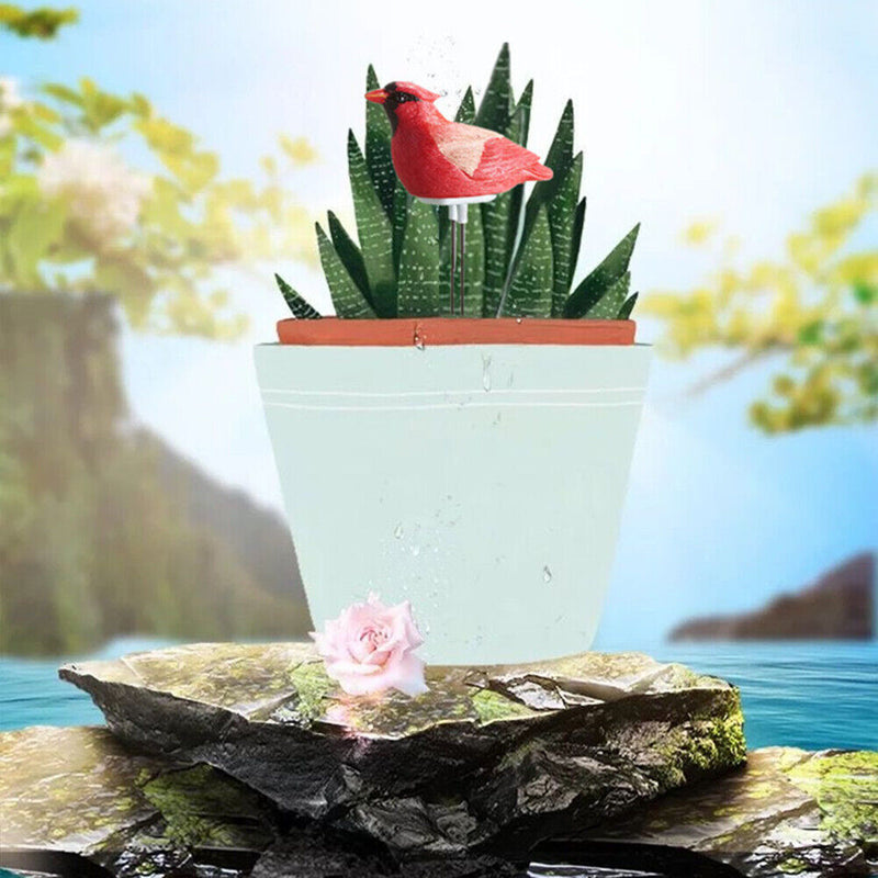 Soil Water Tester Bird Shape Flower Pot Moisture Sensor Farm Meter (Red)