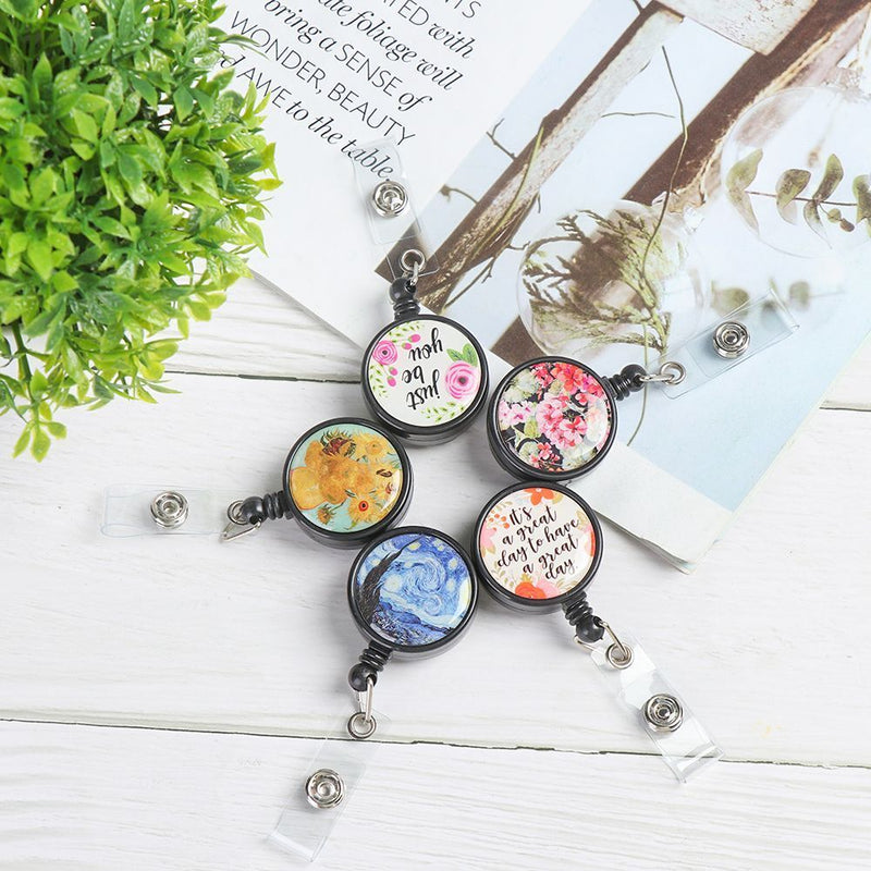 Clip Fashion Retractable Key Ring Badge Holder Nurse ID Name Card Lanyards