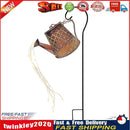 LED Solar Watering Can Lamp Garden Art Metal Iron Kettle Light (D Hook Up) Newly