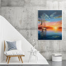 Sea Sunset Oil Paint By Number Kit DIY Acrylic Painting on Canvas Frameless