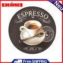 Round Coffee Tin Plate Drawing Artworks Metal Cafe Garage Retro Door Sign Poster