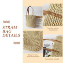 Durable Straw Woven Bags Tight Construction Fashion Gifts for Girls Dating