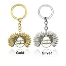 Locket Key Chain Sunflower Keychain You Are My Sunshine Car Keyring Pendant