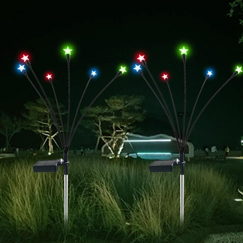 Solar Powered LED Lights kit Landscape Garden Firefly Swaying Light Law!