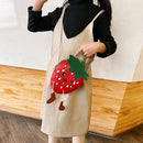 Cute Cartoon Strawberry Crossbody Bag Girl Kids PU Shoulder Small Money Pouch