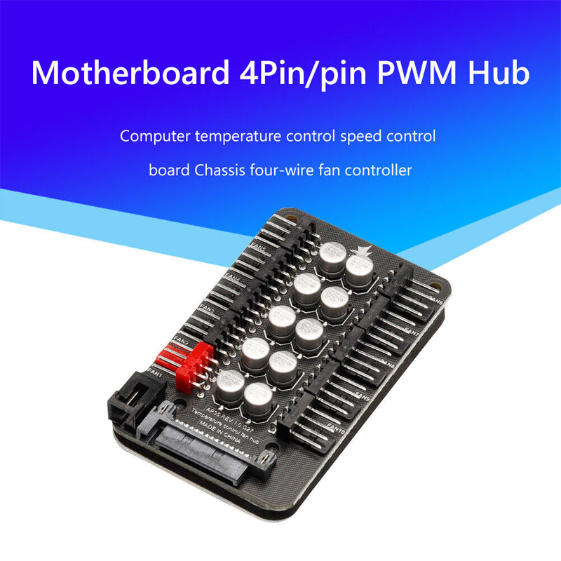 4-Pin PWM Cooler Fan HUB Extension Cable SATA Power Supply Adapter