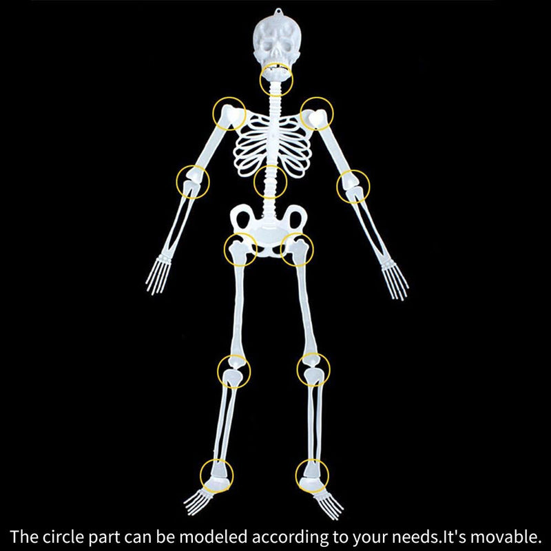 Halloween Luminous Skeleton Decor Glow-in-The-Dark Skeleton Prop Hanging Prop