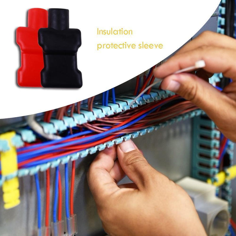 2pcs Universal Car Battery Negative Positive Terminal Cover Insulated Protector
