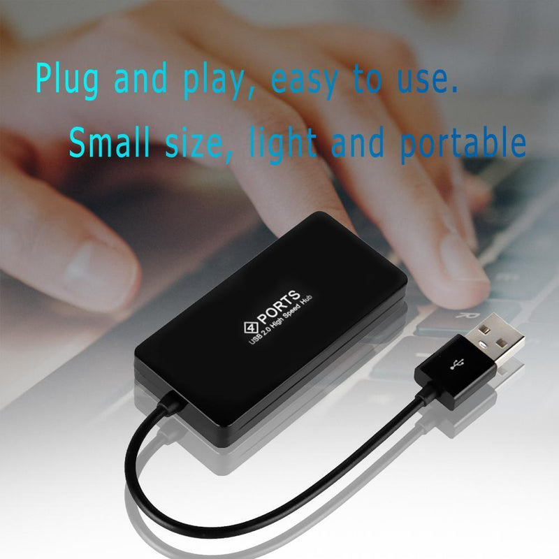 4 Port USB 2.0 Hub Splitter Adapter Converter Cable for PC Laptops Notebook