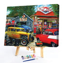 Oil Paint By Numbers Picture DIY Drawing Street Car Painting Kit Artwork