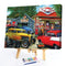 Oil Paint By Numbers Picture DIY Drawing Street Car Painting Kit Artwork #F