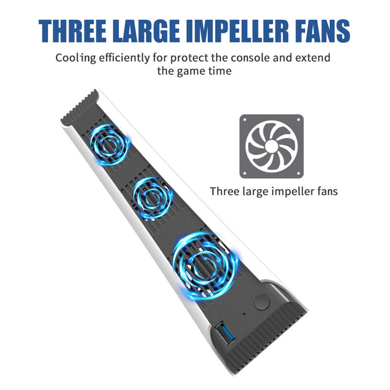 Cooling Fan for Sony Play Station PS 5 Upright Stand Game Controller Console