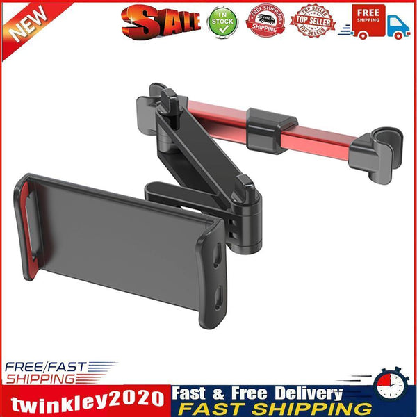 Stretch Car Headrest Phone Holder 360 Rotation Back Seat Bracket (Red)  Newly