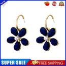 Elegant Flowers Stud Earrings Fashion Autumn Women Metal Dangle Drop Ear Jewelry
