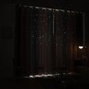 Gradient Hollow Star Curtain Bedroom Full Blackout Window Drapes (Grey)