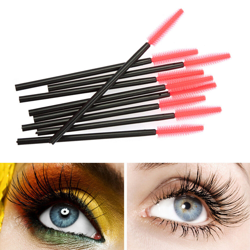 50pcs Non-toxic Light Eyebrow Eyelash Brushes Lash Wands for Eyelash Extensio