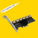 PCI-E Riser Card 1 to 6 USB 3.0 Multiplier Hub BTC Mining Expansion Card Newly
