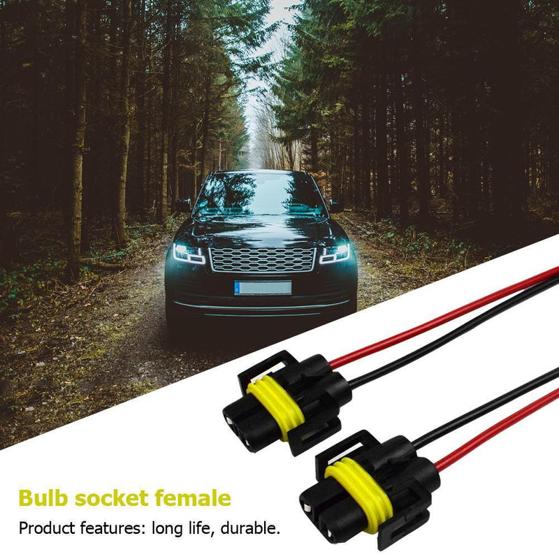 2pcs H8/H9/H11 Bulb Socket Female Adapter Connector for Headlight Fog Lamp