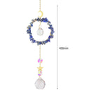 #A Crystal Diamond Prisms Hanging Light Catcher Moon Star Ornament for Living Ro