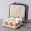 Portable Chinese Gongfu Kung Fu Tea Set 360 Rotating Teapot Ceramic Tea Maker