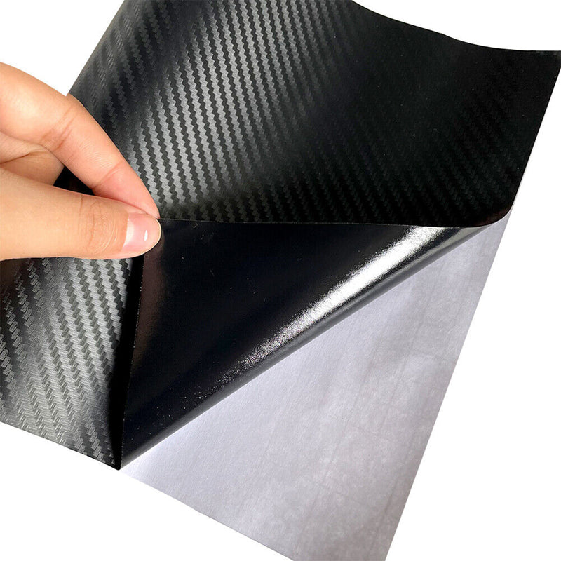 Car Carbon Fiber Black Sun Strip Universal Van Windscreen Sunstrip Stickers PVC