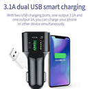 Car Bluetooth-Compatible Fast Charger Transmitter Handsfree FM Audio Receiver