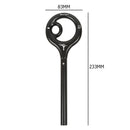 150kg Descender Climbing 9-Ring Downhill Rappelling Equipment (Black) Newly