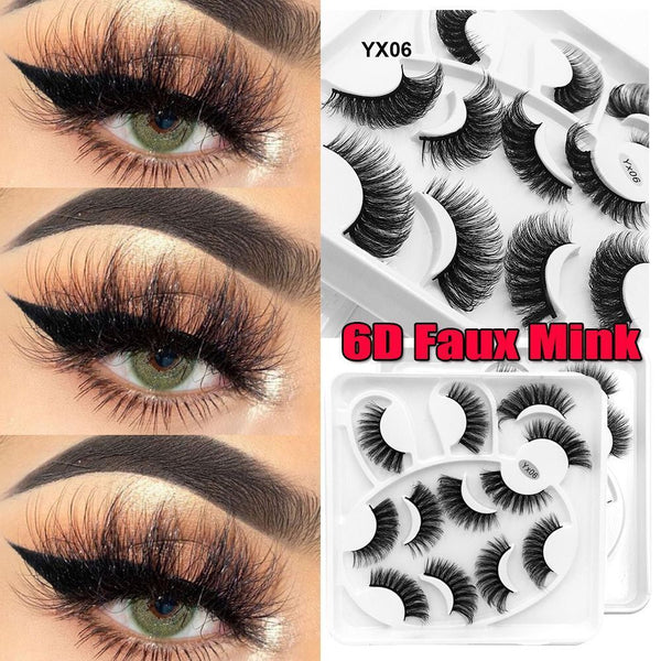 Eye Extension Tools False Eyelashes Fluffy Messy 8-25mm Lashes 6D Faux Mink