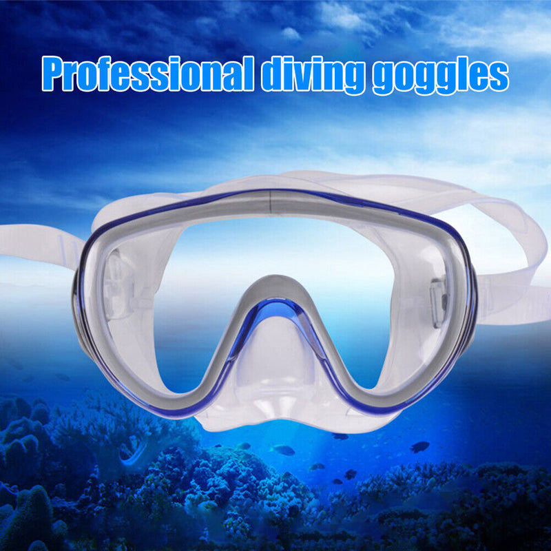 Swimming Glasses Adults Women Men Outdoor Snorkeling Diving Goggles (Blue)