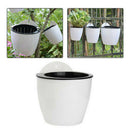 3Pcs Wall Hanging Plant Flower Pot Self-watering Plastic Planter House Garden~