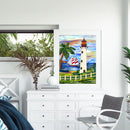 Cartoon Lighthouse Oil Paint By Numbers DIY Handpainted on Canvas Wall Art
