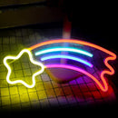 USB Powered Neon Sign Light Acrylic LED Wall Hanging Lamp Decor (Meteor) Newly