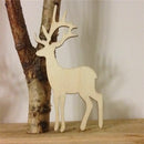 Decorations Wooden Elk Decor Reindeer Hanging Card Christmas Tree Hanging