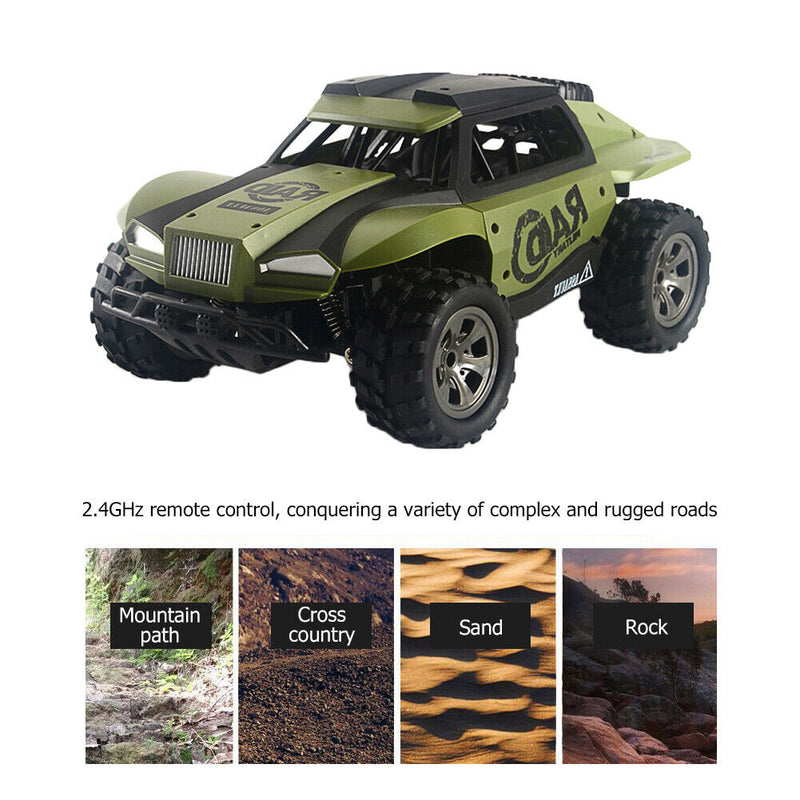 #A 2.4GHz 1/18 2WD Remote Control Car All Terrain RC Off-Road Vehicles with Ba