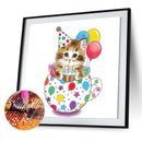 DIY Mosaic Cat Animal Part Drill Special Shape Diamond Painting Kit (YX038)