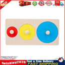 Geometric Hand Grabbing Board Wooden Jigsaw Children Educational Toys (A) Newly