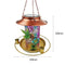 Metal Bird Feeders Outdoor Hanging Solar Lawn Lantern Light Garden Decor