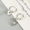 Gift Asymmetry Love Heart Earrings Irregular Earrings Jewelry Drop Earrings