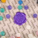 100pcs Octagon Fire Painting Pill Wax Sealing Granule Stamping Hand Account Card
