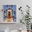 Diamond Painting Christmas Door Full Round Drill Picture of Rhinestone Draw