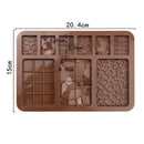 Baking Accessories Silicone Block Moulds Waffle Chocolate Molds 9 cavity