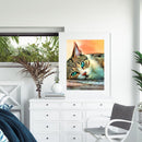 40x50cm Colorful DIY Paint By Numbers Kit Green Eyed Cat Animals Decor Gift Art