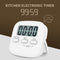 5pcs Magnetic Digital Timer Stopwatch Cooking Countdown Timer Clock (White)
