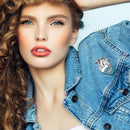Fashion Heart Pins Brooch Creative Badges Jacket Denim Jewelry Ornaments Gift