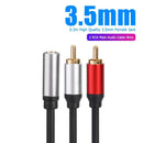 3.5mm 1/8"" TRS Stereo Female to Dual RCA Male Audio Adapter Y Splitter Cable