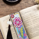 DIY Special Shaped Diamond Painting Cross Stitch Flower Leather Bookmarks Newly
