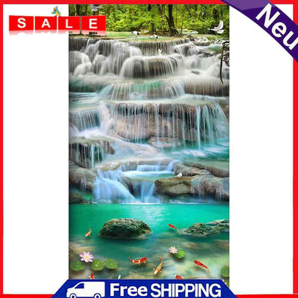 Waterfall Oil Paint By Numbers DIY Handpainted on Canvas Wall Art Gift Unframed